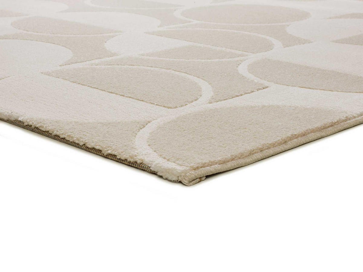 WEBTEPPICH beige Flora 80/150 cm - Beige/Weiß, Naturmaterialien/Textil (80/150cm) - Atticgo