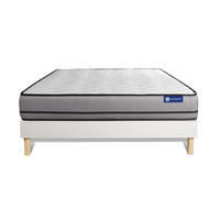 BETT Actimemo night Memory-Schaum 150 x 195 cm h4 - Kit Bettgestell Weiß - Beige/Weiß, Karton/Holz (150/195cm) - ACTISOM