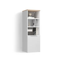 UNIVERSALSCHRANK Piave Weiß/Sonoma mit einer Tür - Weiß/Sonoma Eiche, Holzwerkstoff (40.2/120/40cm) - Livinity®
