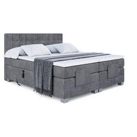 BOXSPRINGBETT elektrisch verstellbar mit 2 Matratzen H4/Taschenfederung OSTO EL 200 x 200 Dunkelgrau - Dunkelgrau, Holzwerkstoff (207/200cm) - ALTDECOR