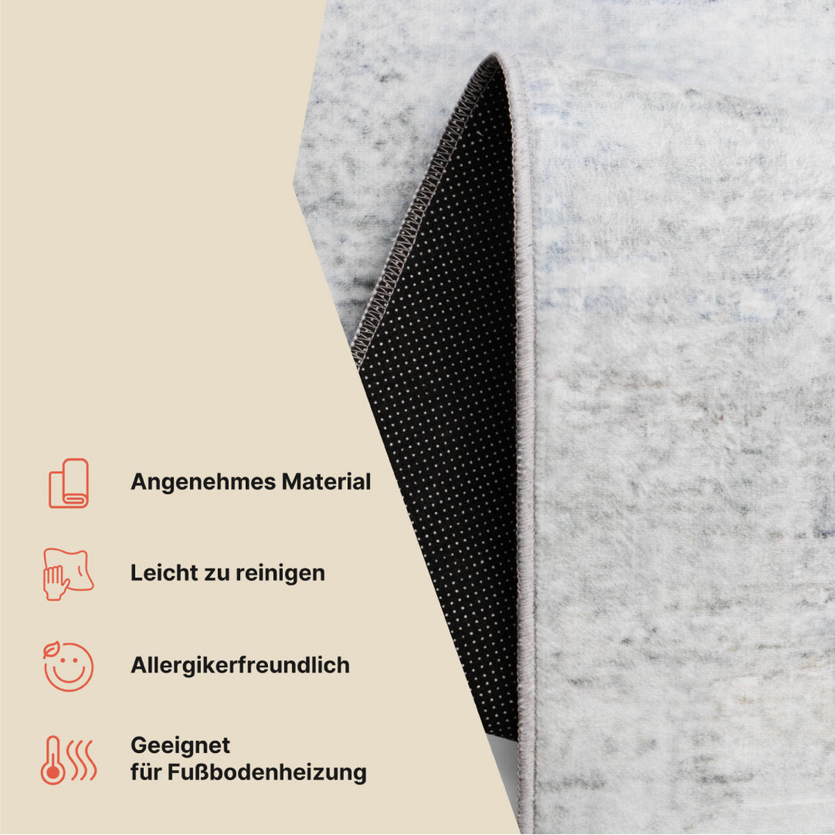 TEPPICH ASH Dunkelgrau 80/150 cm - Dunkelgrau, Textil (80/150cm) - Tapiso