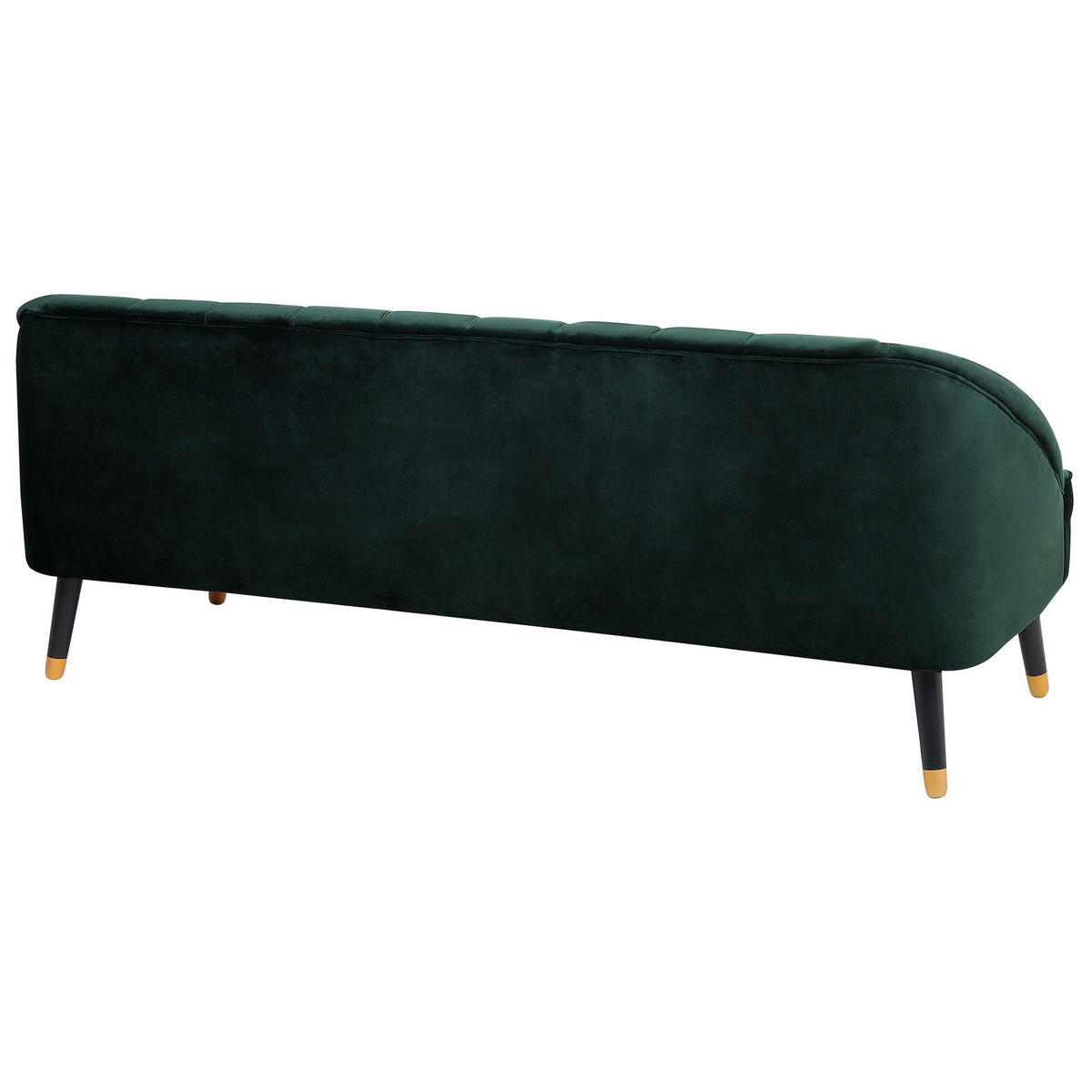 3-SITZER-SOFA Samtstoff Smaragdgrün Alsvag - Hellgrün, Textil (191/73/73cm) - Beliani