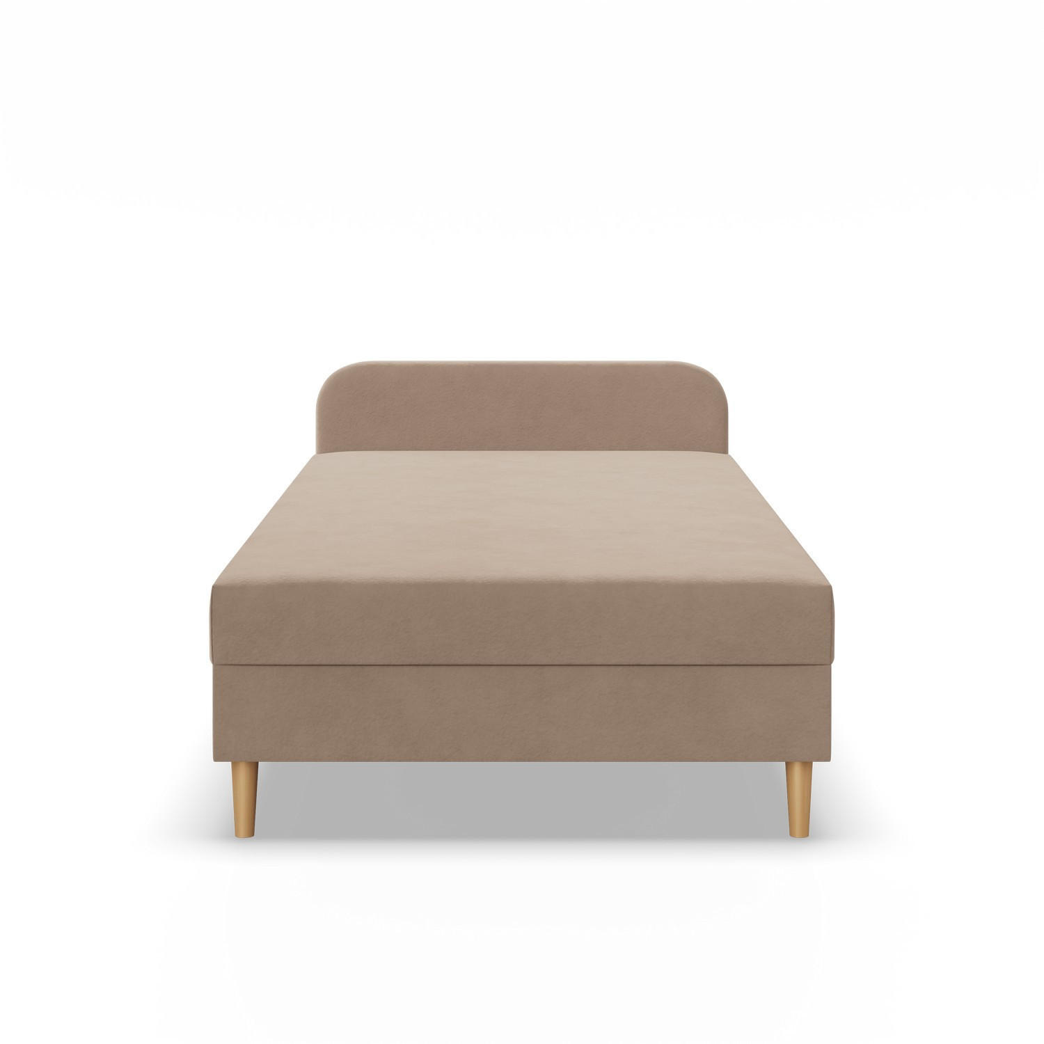 BOXBETT MIT KOPFTEIL 90x200 CASPE, Beige - Creme, Textil (90/200cm) - Mebligo