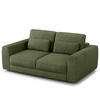 2-SITZER SOFA - Schwarz/Grün, Kunststoff/Textil (182/80/117cm) - home24