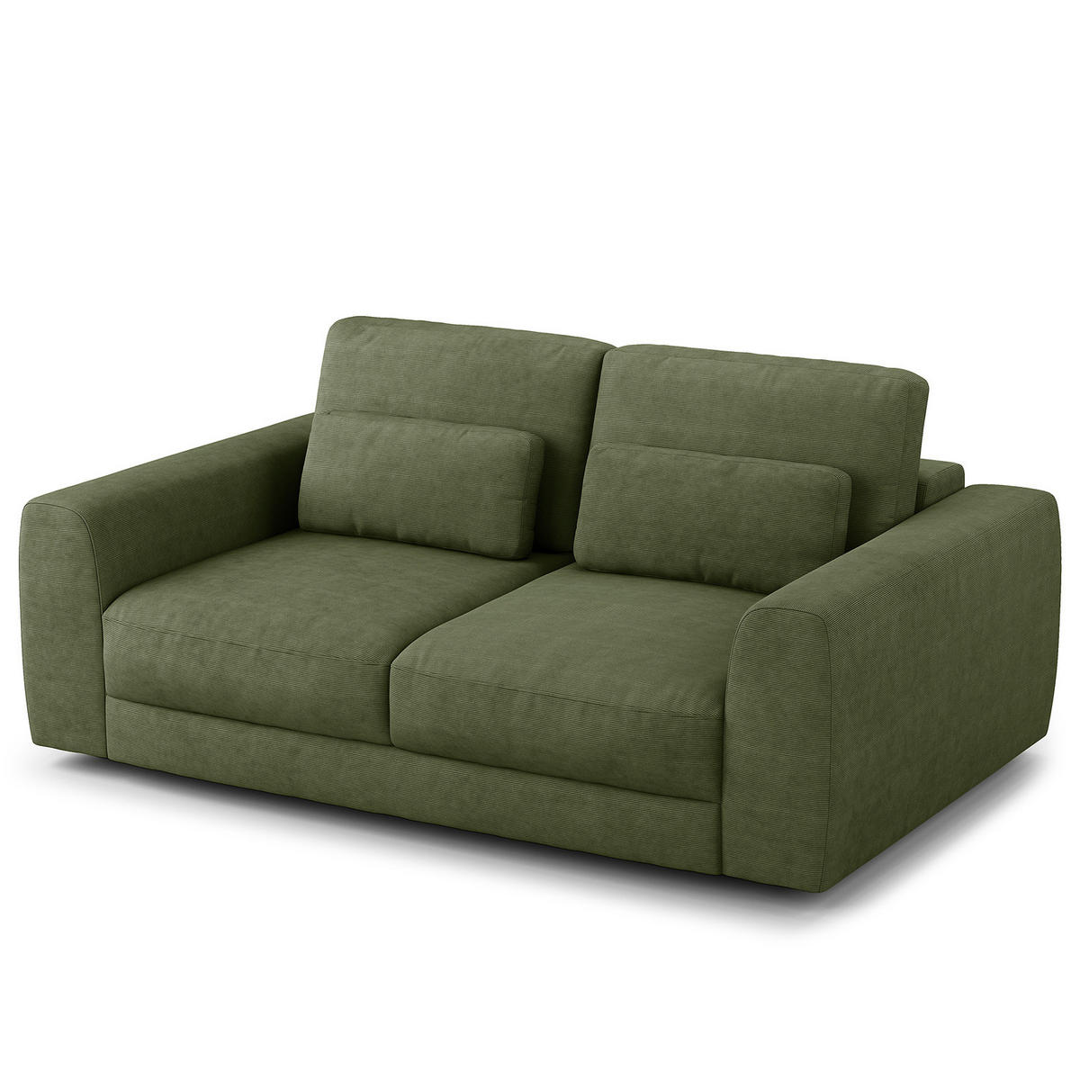 2-SITZER SOFA - Schwarz/Grün, Kunststoff/Textil (182/80/117cm) - home24