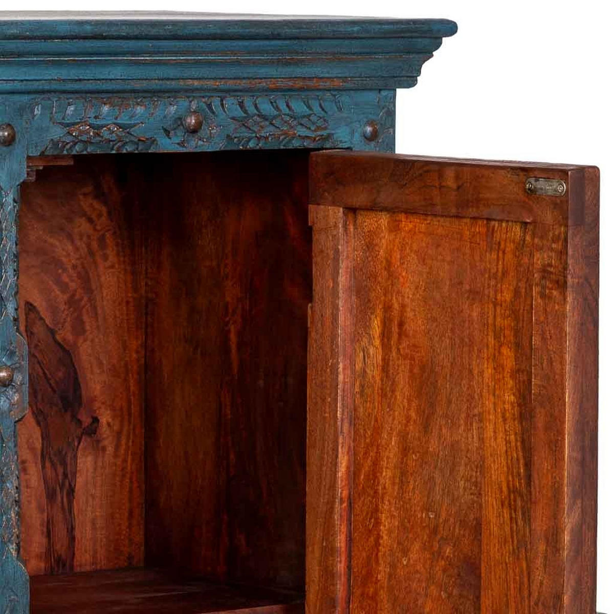 KLEIDERSCHRANK aus holz 53x40x149cm - Blau, Holz (53/149/40cm) - Wanderlust