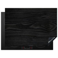 HERABDECKPLATTE - Schwarz - Holzoptik - 65x50 - Schwarz, Kunststoff (65/50/0.2cm) - MuchoWow
