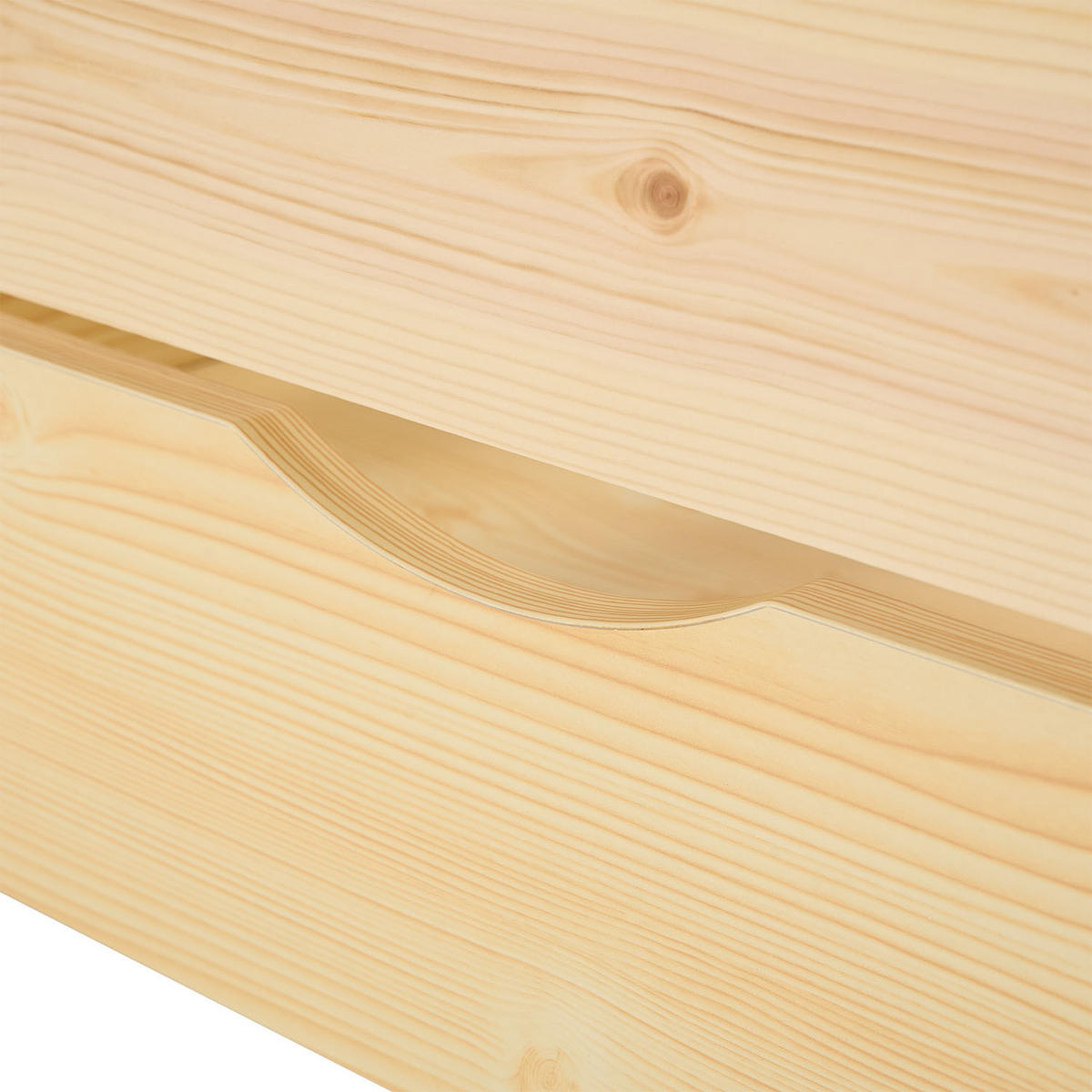 HOLZBETT mit Stauraum 90/200 cm natur - Braun, Holz (90/200cm) - Homestyle4u