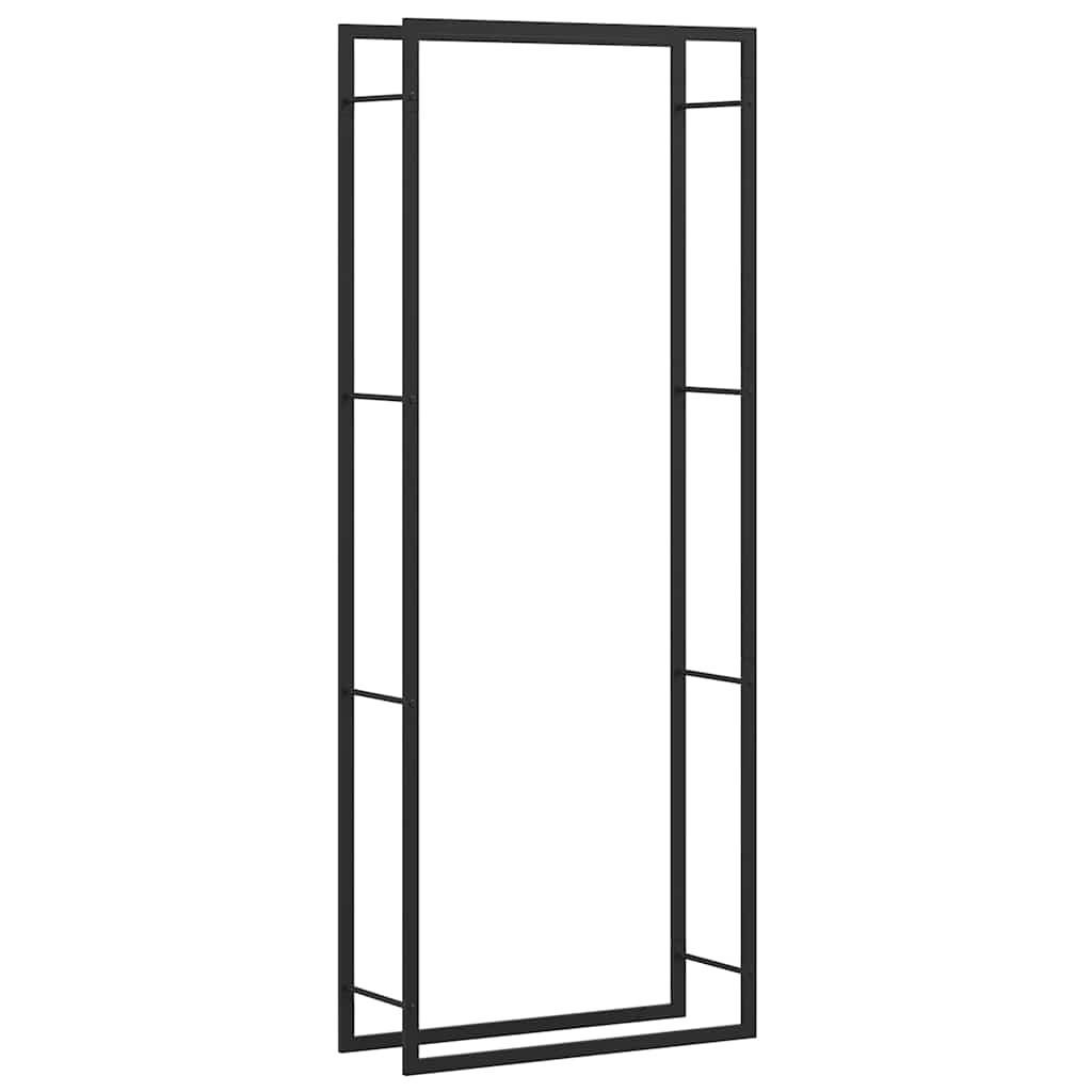 vidaXL Brennholzregal Schwarz 28x222x80 cm