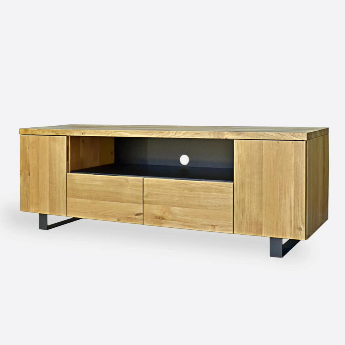 FERNSEHSCHRANK im Loft-Stil fürs Wohnzimmer DELIO - Eichefarben, Holz (170/60/45cm) - Rawood Furniture