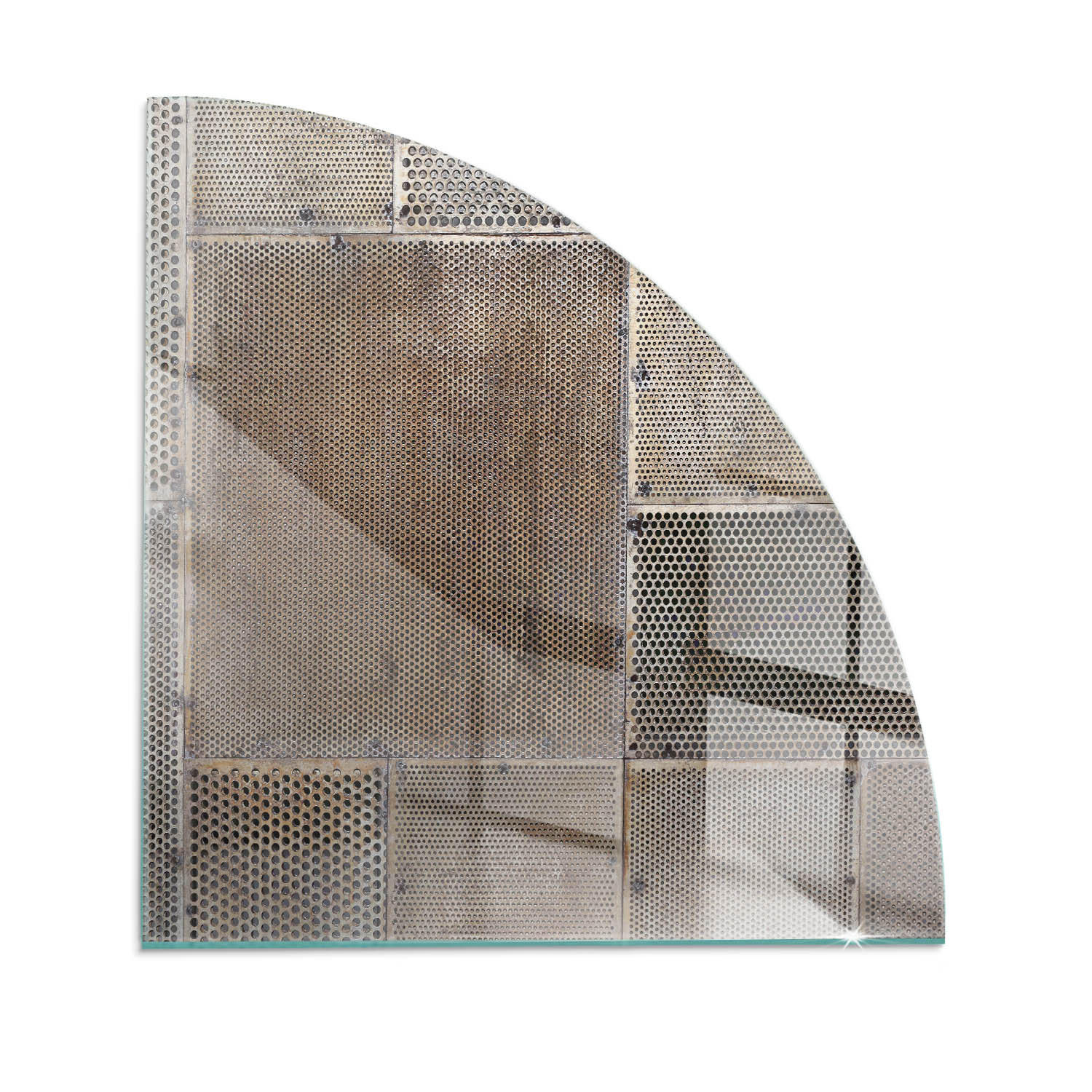 GLASPLATTE für Kamin 100x100 cm Beige - Beige, Glas (100/100/0.4cm) - ArtPrintCave