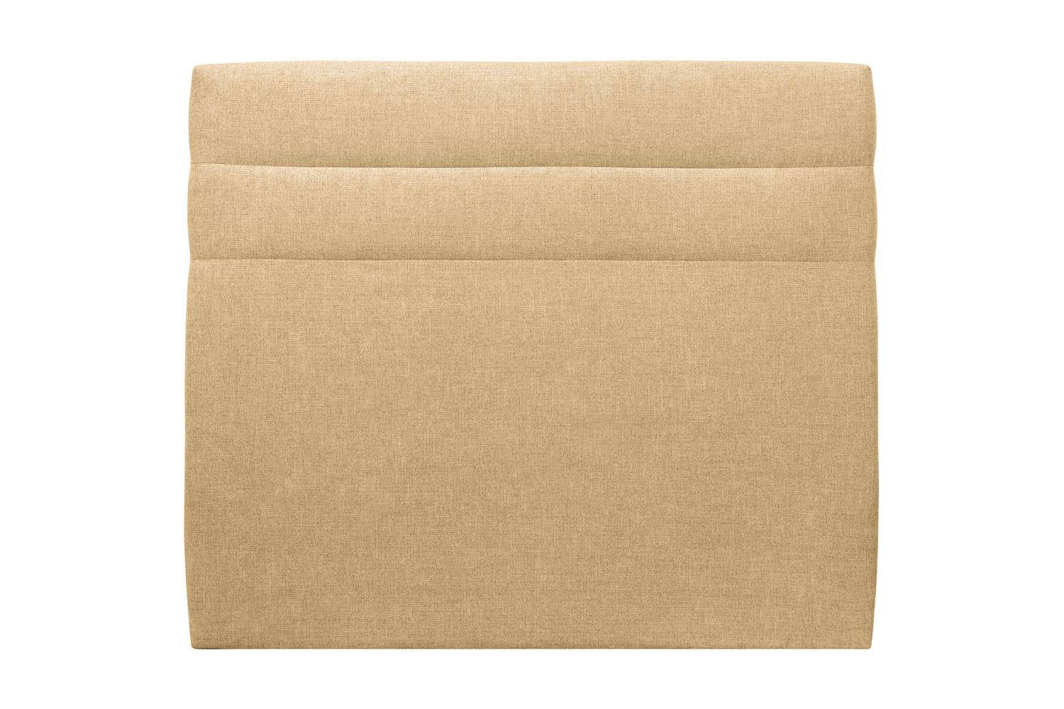 KOPFTEIL Modell Linien – Gelber Stoff 160 cm - Gelb/Beige, Holz (160/120/10cm) - Sommeil de Plomb