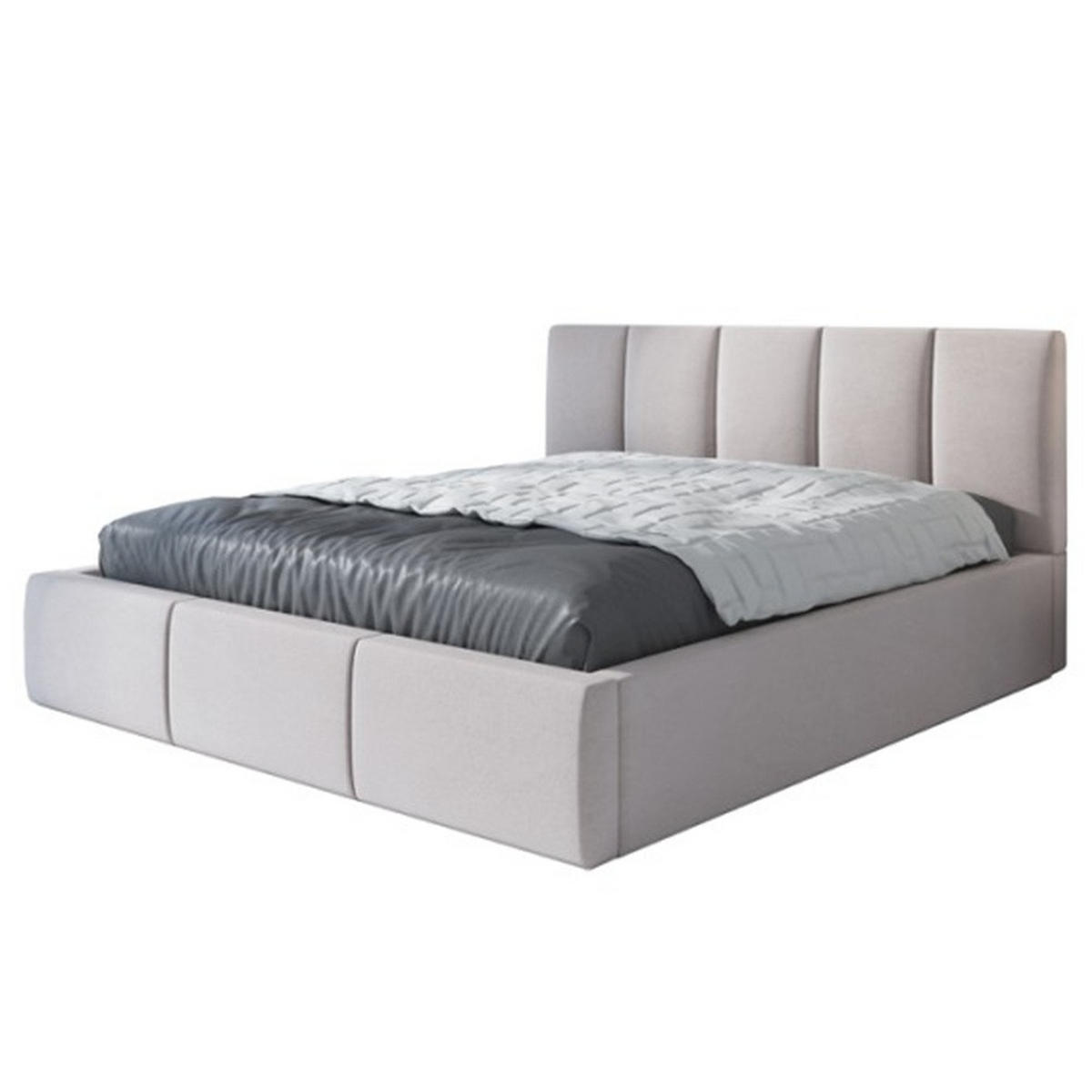 POLSTERBETT KENET 180x200 Hellgrau - Hellgrau, Textil (180/200cm) - A&J MöbelLand