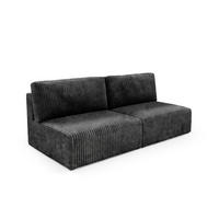 SOFA Angela 3 Sitzplätze Schwarz - Schwarz, Holz (216/86/102cm) - Petits-meubles