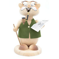 RAUCHFIGUR Hamster Opa 18 cm - Multicolor, Holz (12/18/0.1cm)