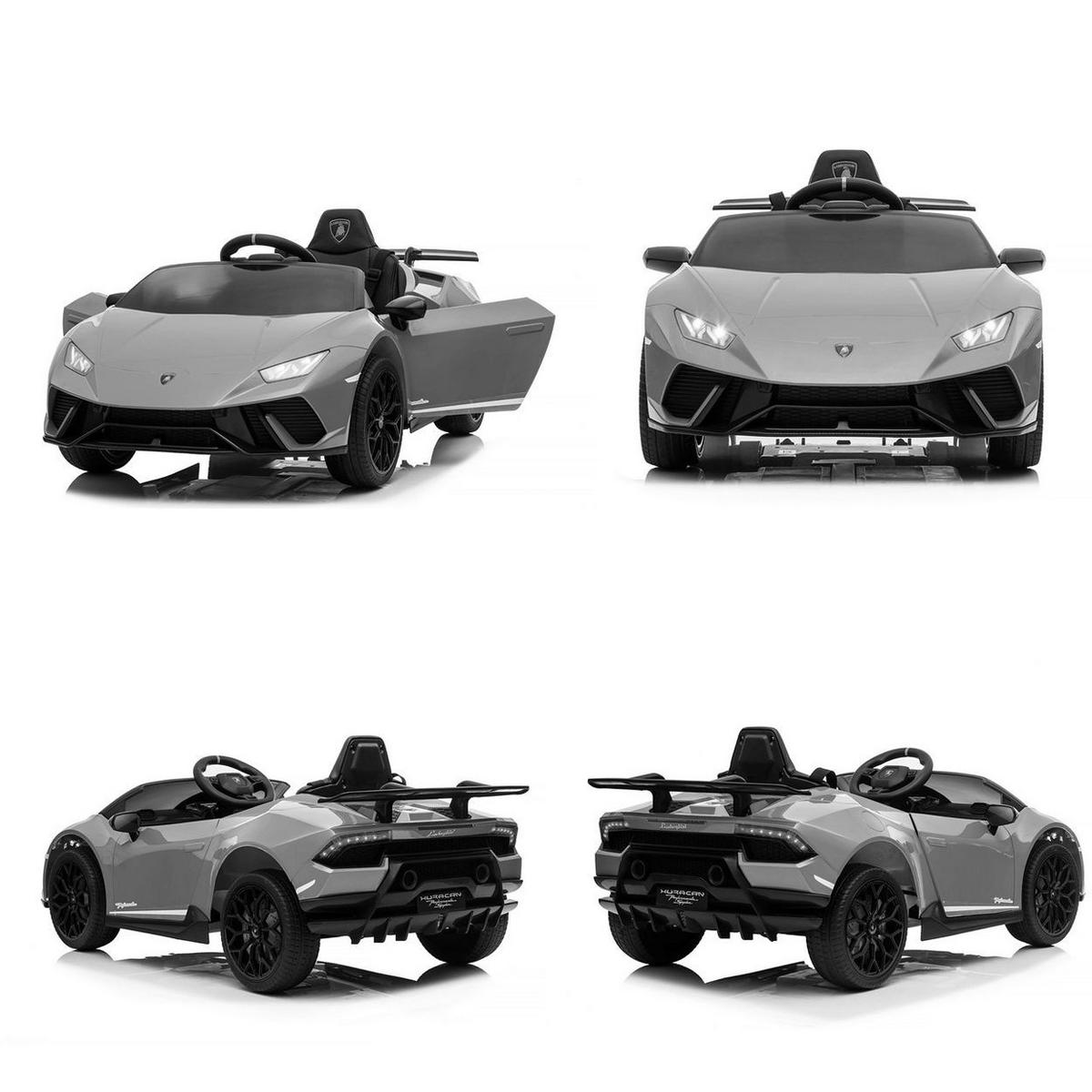 ELEKTROAUTO Lamborghini Huracan black Fernbedienung, Musikfunktion - Schwarz, Kunststoff (120/64/47cm) - Chipolino
