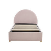 BETT mit Bettkasten - 1 Person - Samt, Stoff - Rosa - Pink, Textil (90/190cm) - Vente-Unique