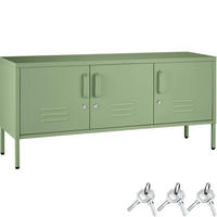 SIDEBOARD Baker, Kippschutz, höhenverstellbare Füße, salbeigrün - Salbeigrün, Metall (120/55.5/37.5cm) - tectake