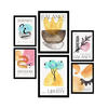 POSTER Set Mit 6 Abstrakte Gleichgewicht Plakate Mit Ästhetischer Kunstausstellung Vollfarbige Illustrationen Für A3 & A4 Schwarzer Rahmen - Schwarz, Papier (29/3cm) - Nacnic