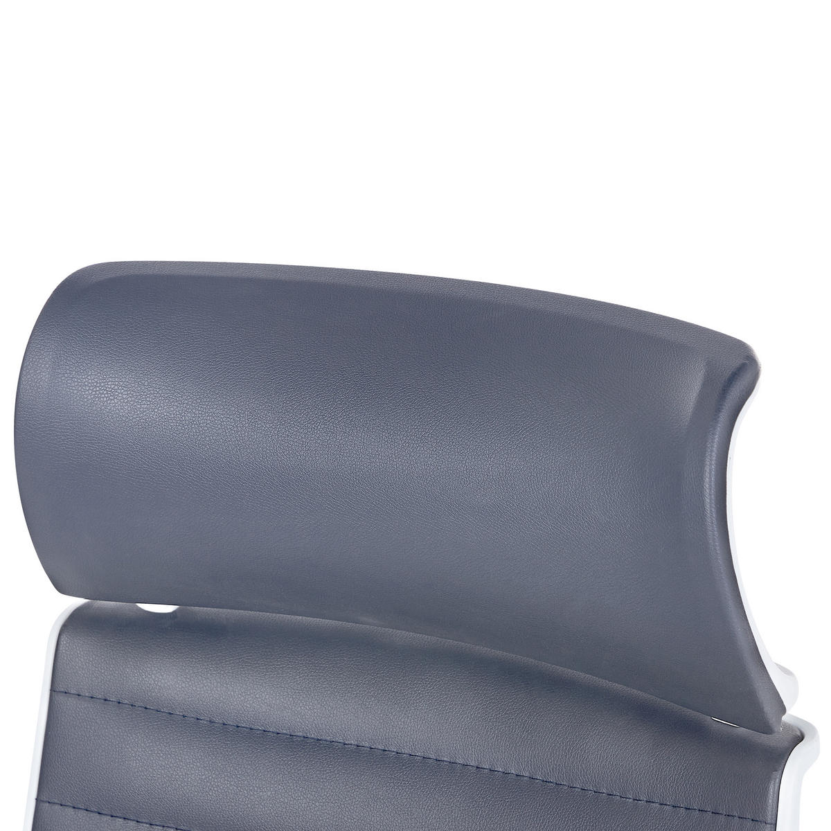 BÜROSTUHL Kunstleder Grau Leader - Grau, Kunststoff/Textil (63/114/63cm) - Beliani