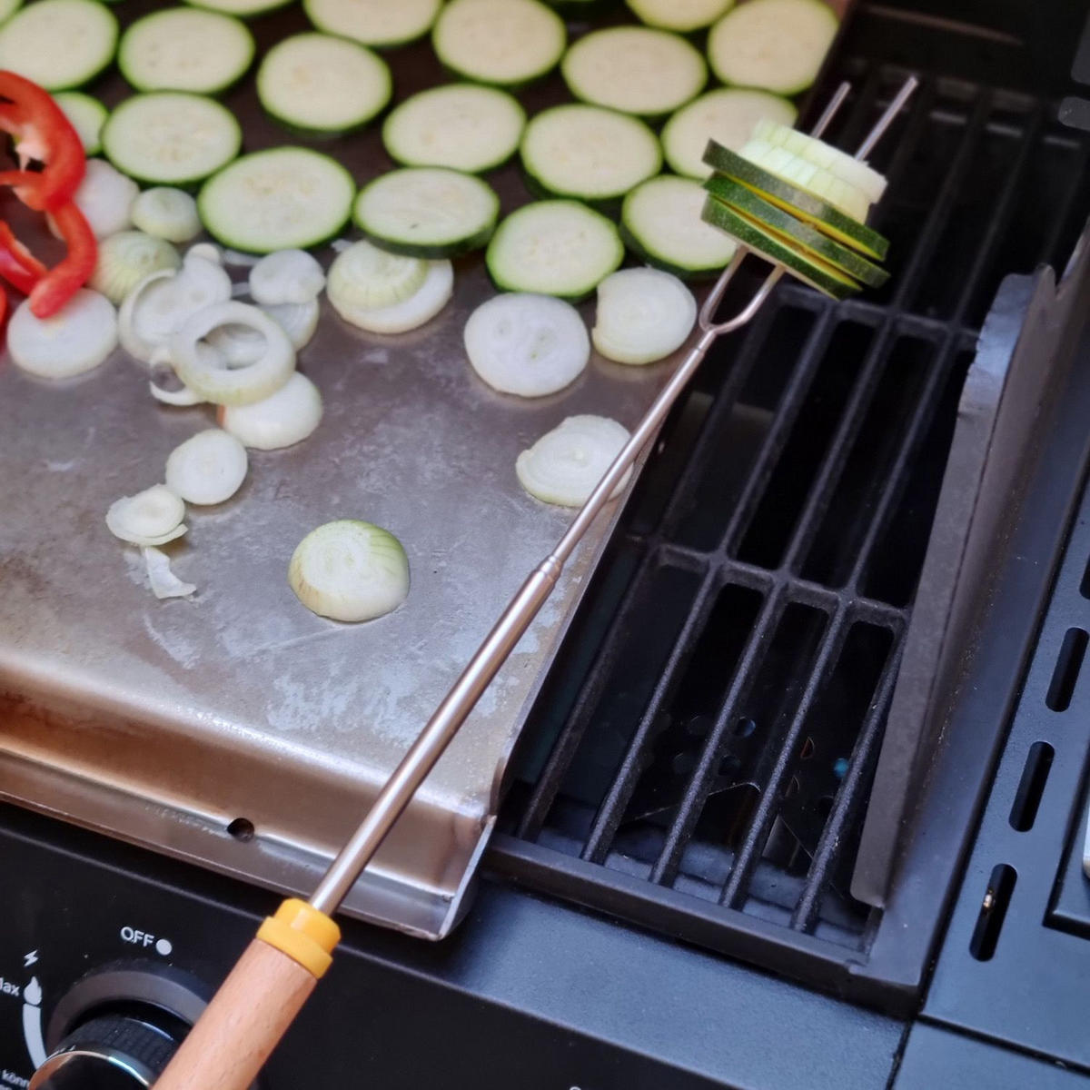 GRILLSPIEßE aus Edelstahl mit Aufbewahrungstasche (8-tlg. Set) - Multicolor, Metall (30cm)