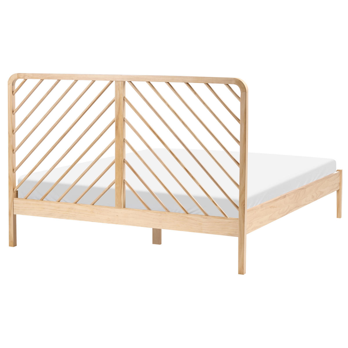 BETT mit Lattenrost 160/200 cm Kiefernholz Hellbraun Sephos - Hellbraun, Holz (160/200cm) - Beliani