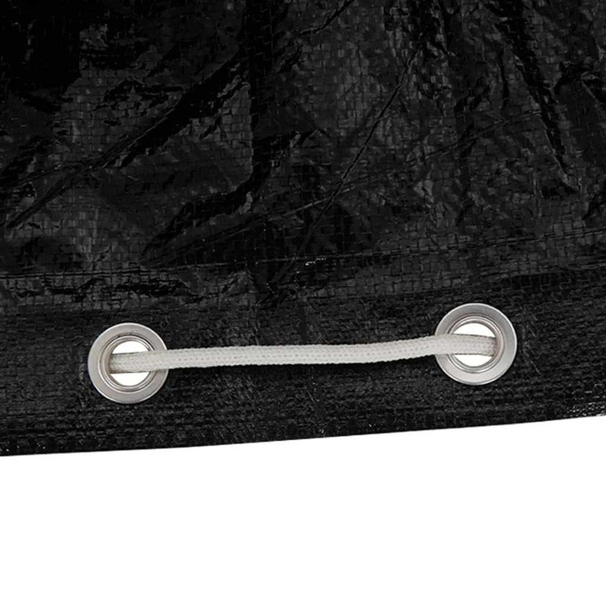 ABDECKUNG Für Gartenstuhl 8 Ösen 65/65/110/150 Cm Polyethylen - Schwarz, Kunststoff (65/65/150cm) - vidaXL