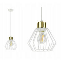 PENDELLEUCHTE LOFT - Goldfarben/Weiß, Metall (18/18/80cm) - kiki design