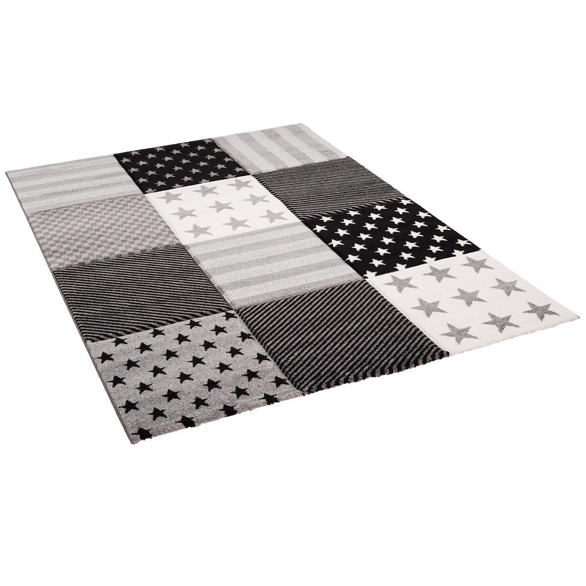 KINDER UND JUGEND TEPPICH MAUI STERNE - Grau, Textil (80/150cm) - Pergamon