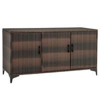 GARTENSCHRANK Braun - Braun, Metall (50/71/135cm) - COSTWAY