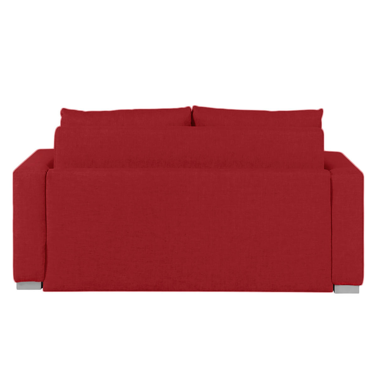 SCHLAFSOFA - Silberfarben/Rot, Textil (173/90/90cm) - home24