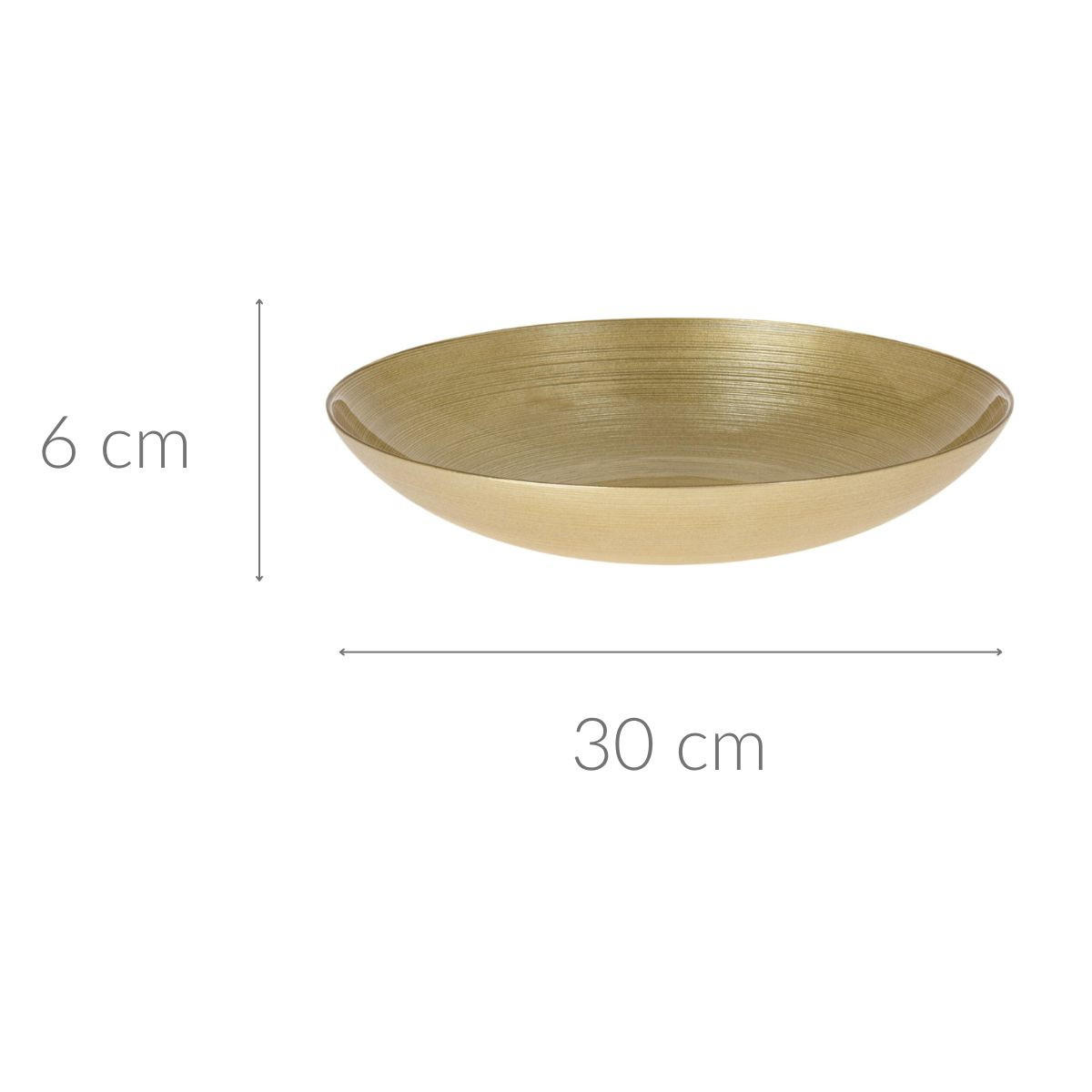 DEKOSCHALE aus Glas Golden 30/30/6 cm - Goldfarben, Glas (30/6/30cm) - Home Styling Collection