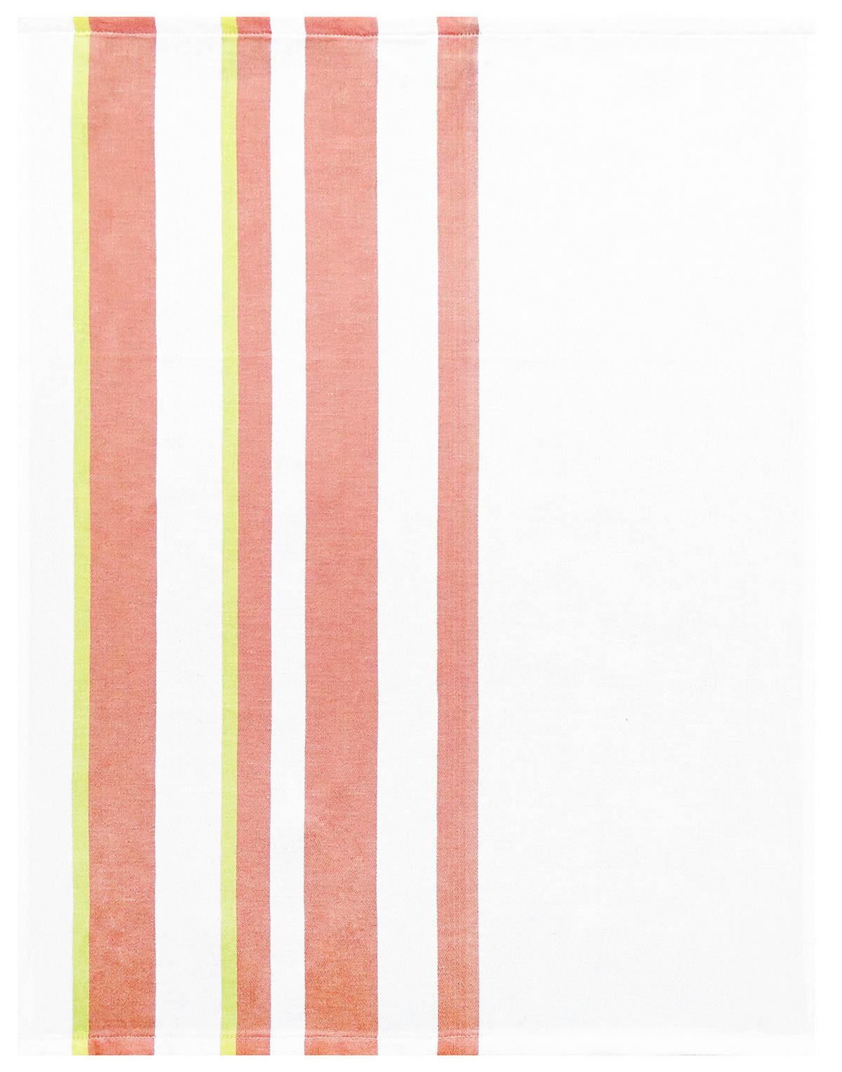 GESCHIRRTÜCHER Halbleinen 50x70 cm, 3er Set, Orange - Weiß - Weiß/Orange, Textil (50/70cm) - Lashuma