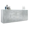 SIDEBOARD Verona Beton Oxid Optik - Hellgrau, Holzwerkstoff (166/72/35cm) - Vladon