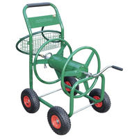 SCHLAUCHWAGEN, 100m, für 3/4" Schlauch, mit Ablagekorb - Grün, Metall (63/110/68cm) - Westfalia