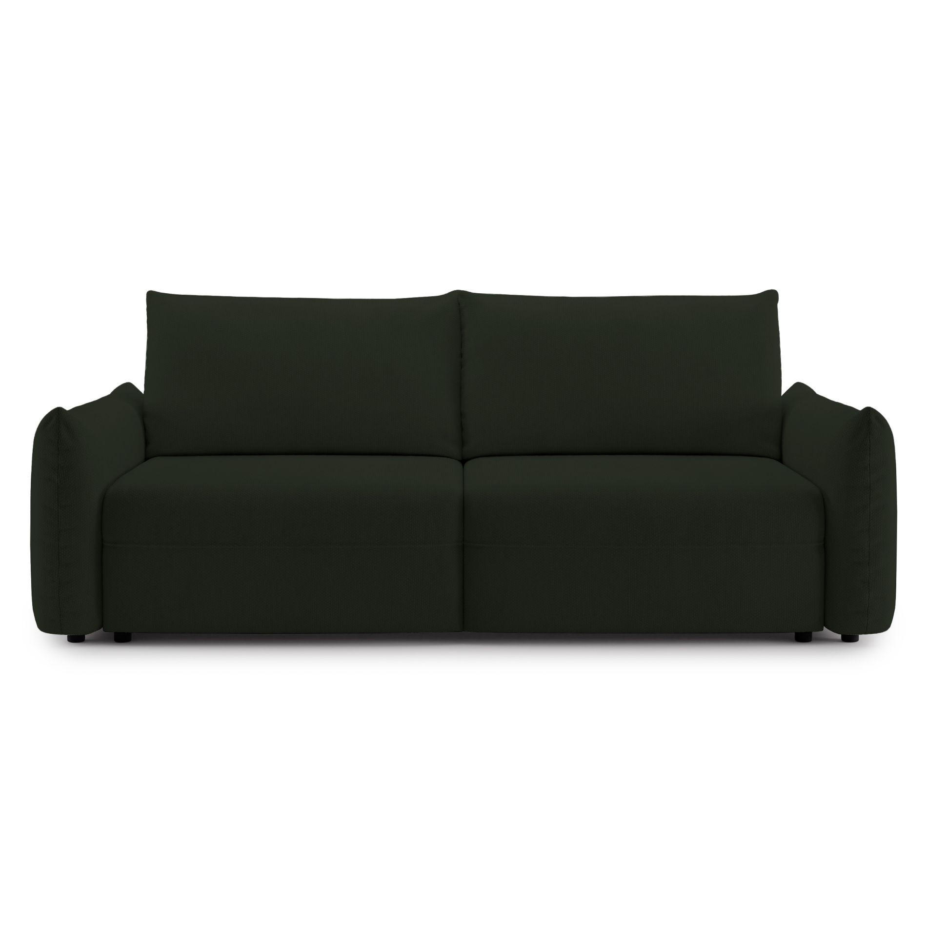 SCHLAFSOFA Theolla Grün - Schwarz/Grün, Textil/Metall (248/97/111cm) - Selsey