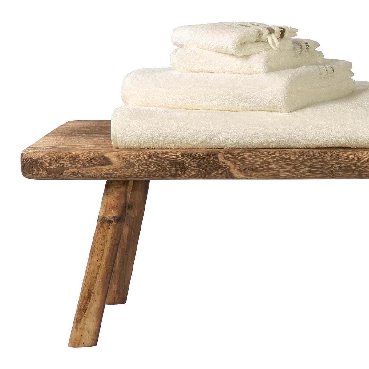 HANDTUCHSET Skyline Color - 4-teilig - 50 x 100 cm - Creme - Creme, Textil (50/100cm) - SCHIESSER