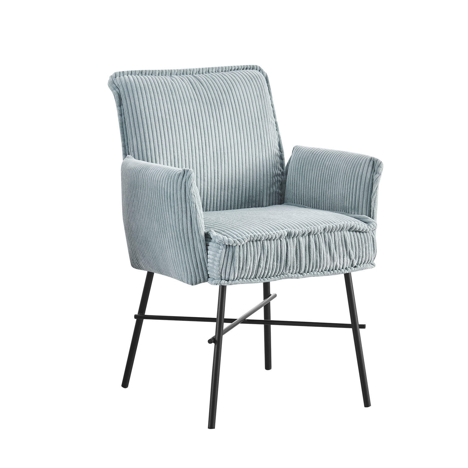 ARMLEHNSTUHL JÜRGEN Hellblau - Hellblau, Metall (63/84/63cm) - B&D Home