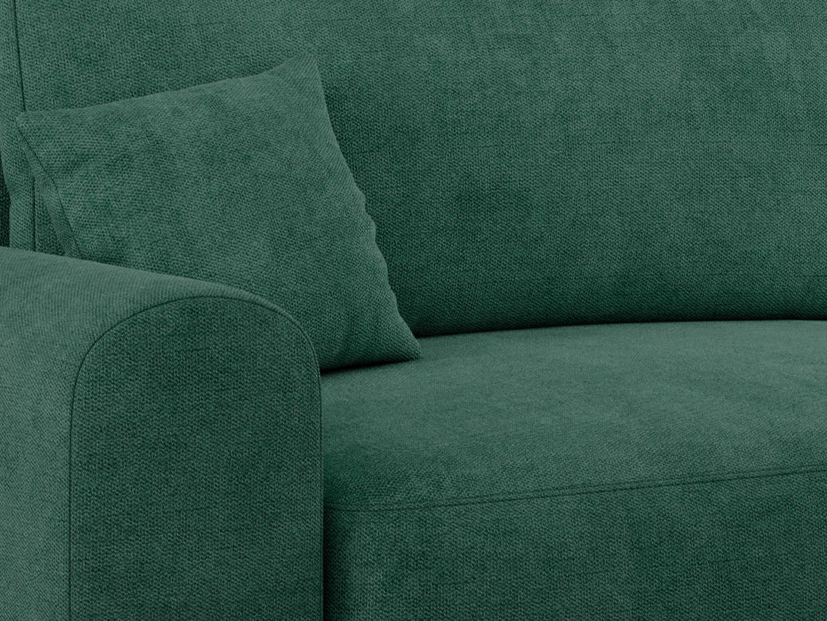 ECKSOFA NELSON Grün Struktur - Schwarz/Grün, Kunststoff/Textil (274/152cm) - MKS