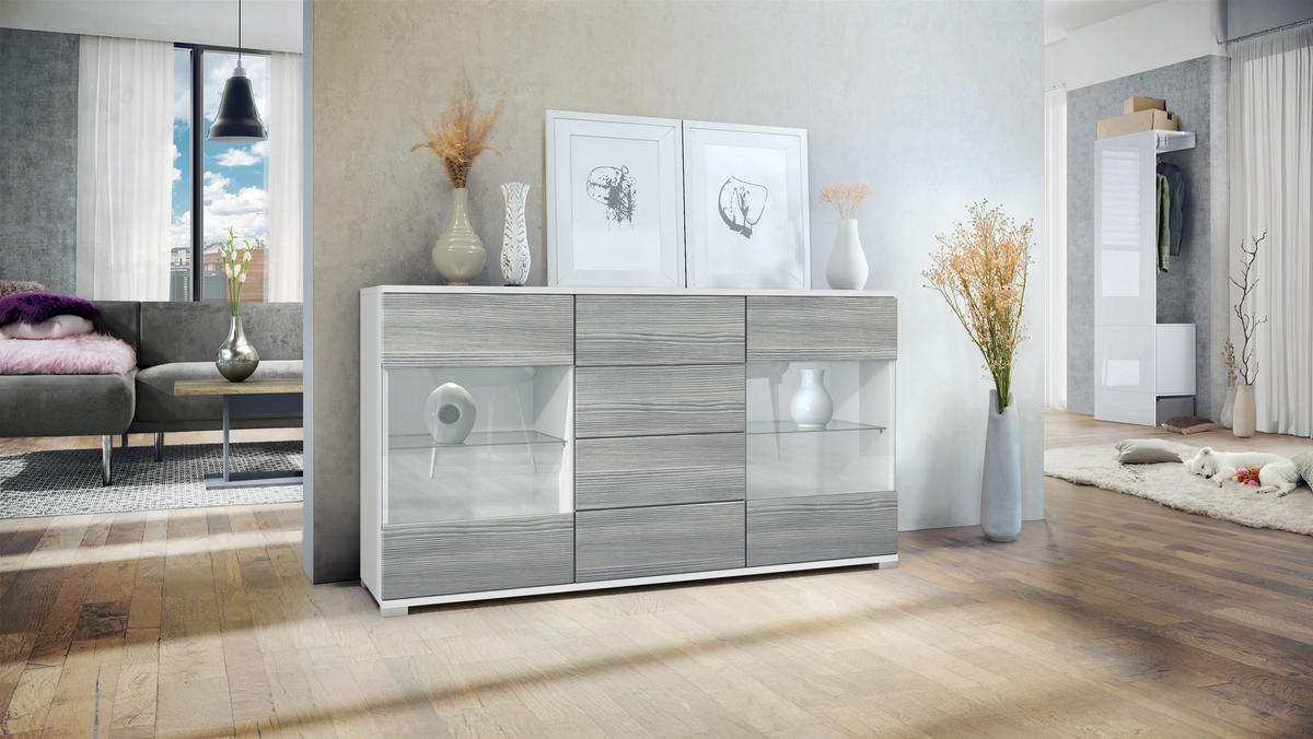 SIDEBOARD Bari Avola-Anthrazit - Anthrazit, Holzwerkstoff (138.5/75.5/35cm) - Vladon