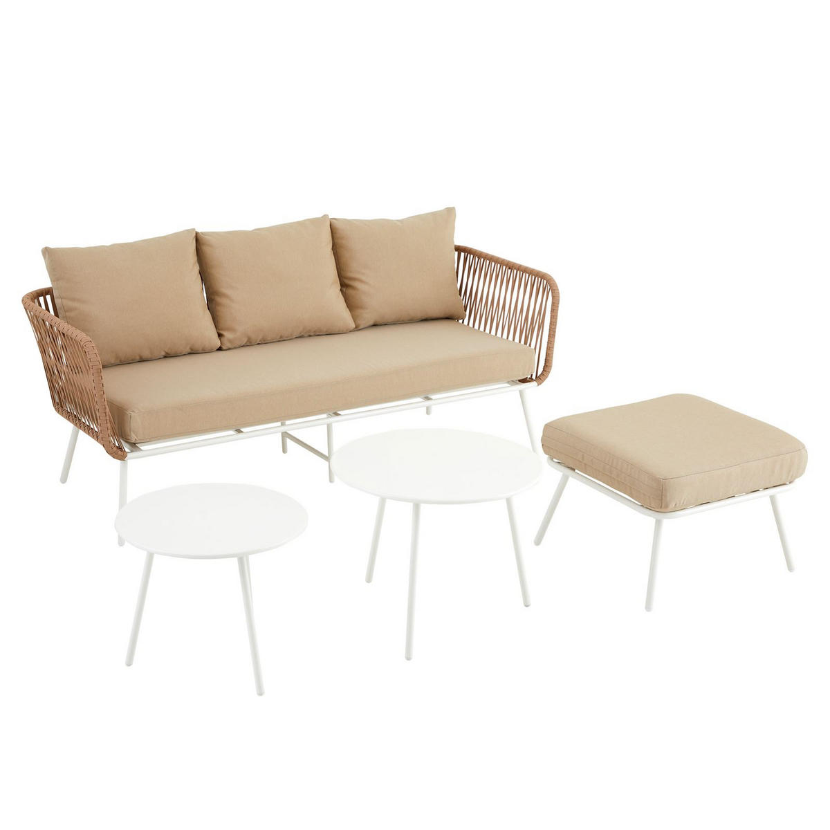 GARTENMÖBEL MYKONOS - Beige, Metall - IDIMEX