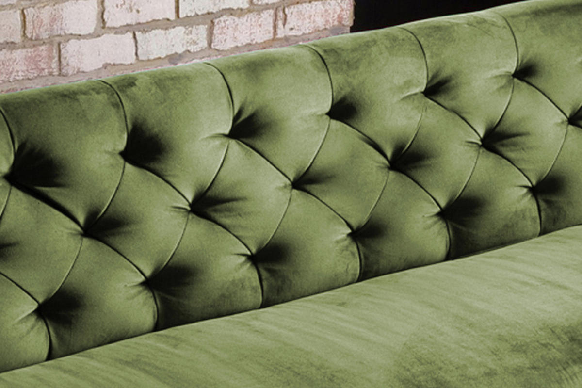 ESSZIMMERBANK CHARME Grün Velvet - Grün, Textil (166/85/68cm) - KAWOLA