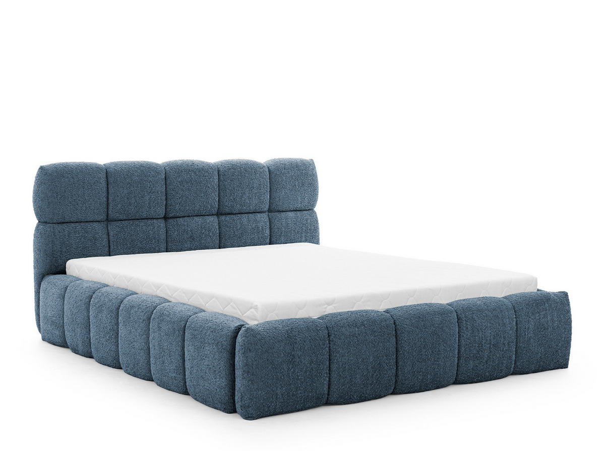 POLSTERBETT mit Stauraum 180x200 cm in Blau - Blau, Textil (180/200cm) - Home Collective