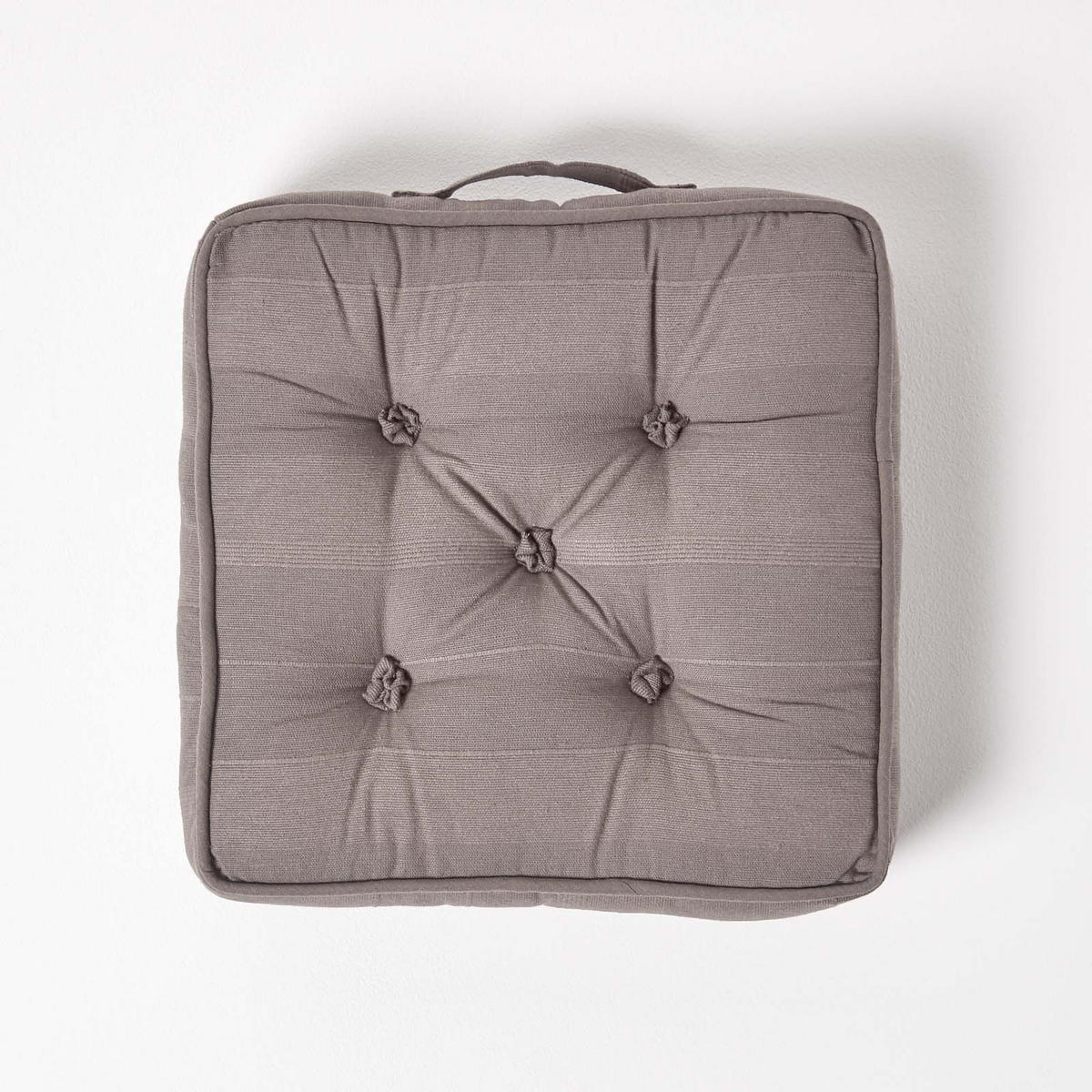SITZKISSEN Rajput grau 40/40/8 cm - Grau, Textil (40/40/8cm) - Homescapes
