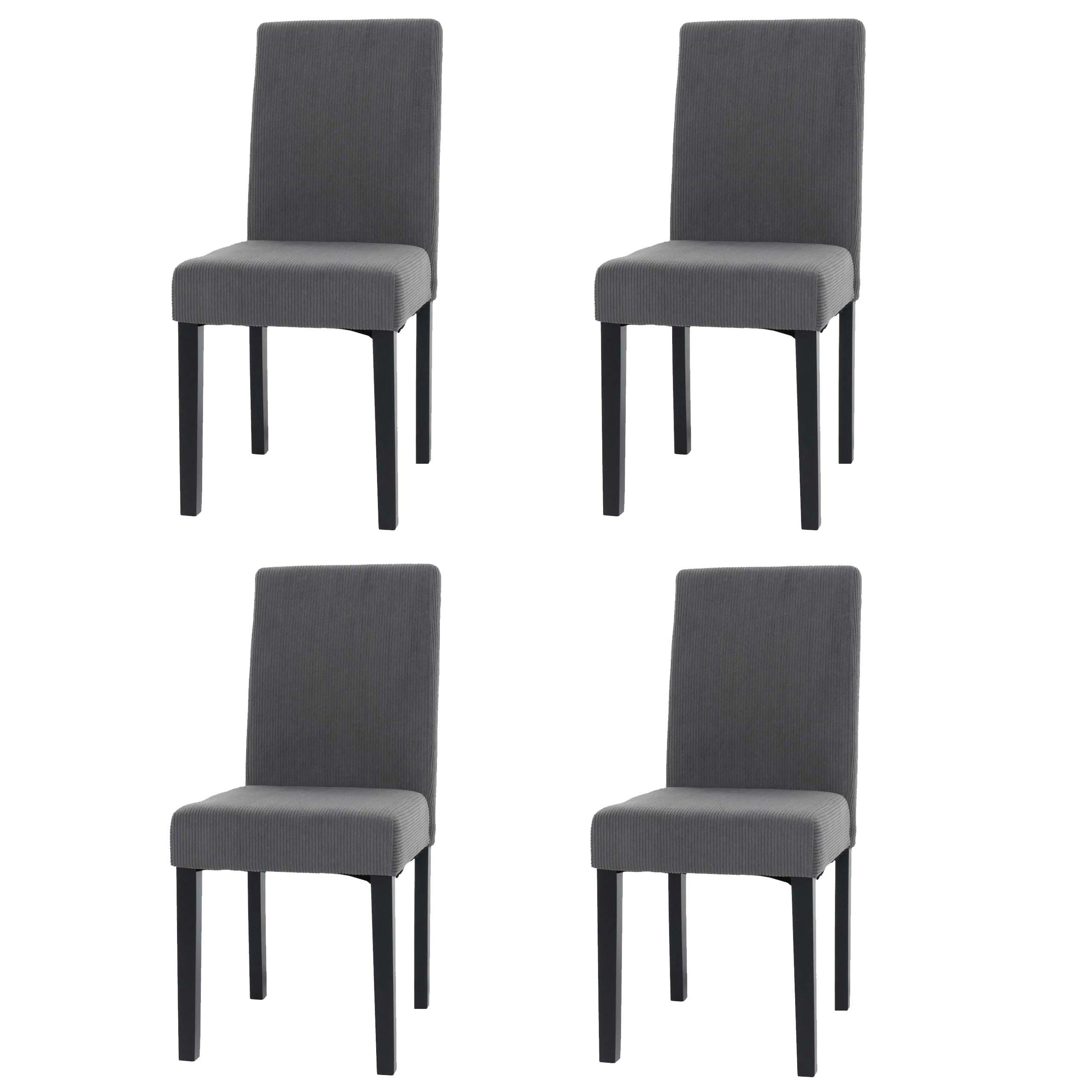ESSZIMMERSTUHL Grau 4er-Set - Grau, Textil (42/90/50cm) - MCW