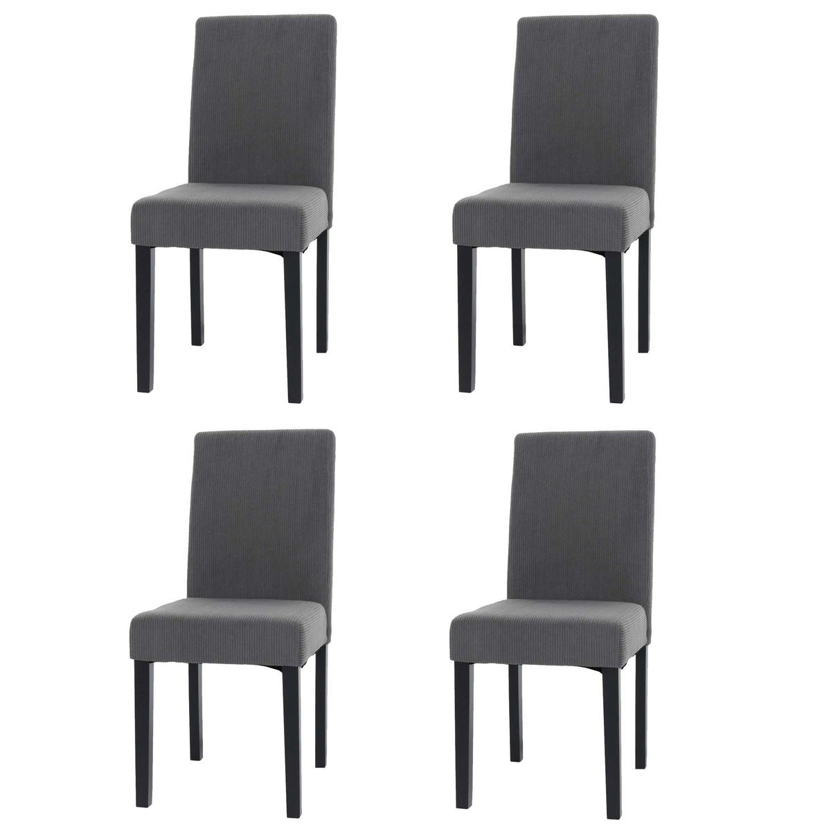 ESSZIMMERSTUHL Grau 4er-Set - Grau, Textil (42/90/50cm) - MCW