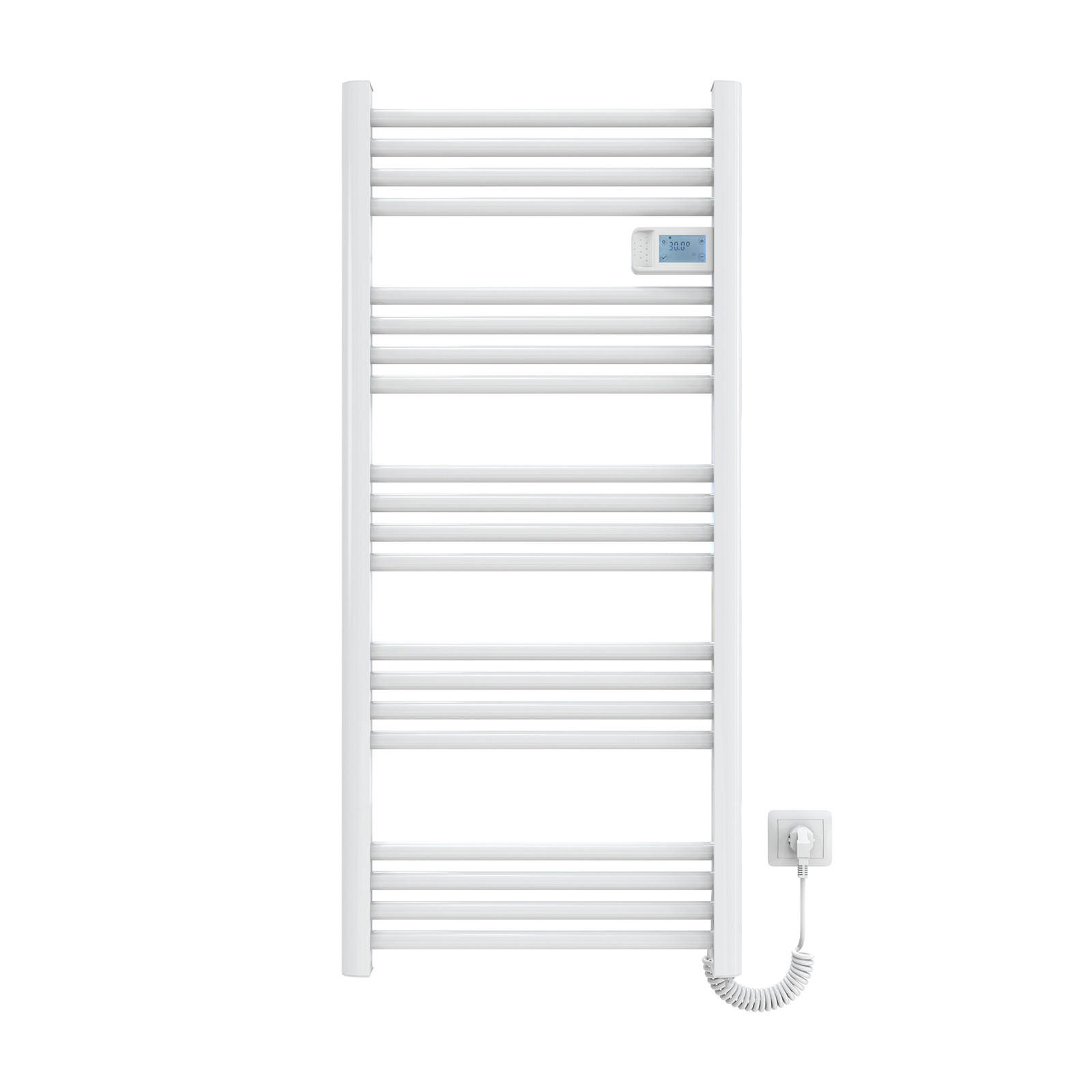 HEIZKÖRPER Elektrischer Handtuchhalter Weiß 120/54/4,3 cm - Weiß, Metall (54/120/4.3cm) - EMKE