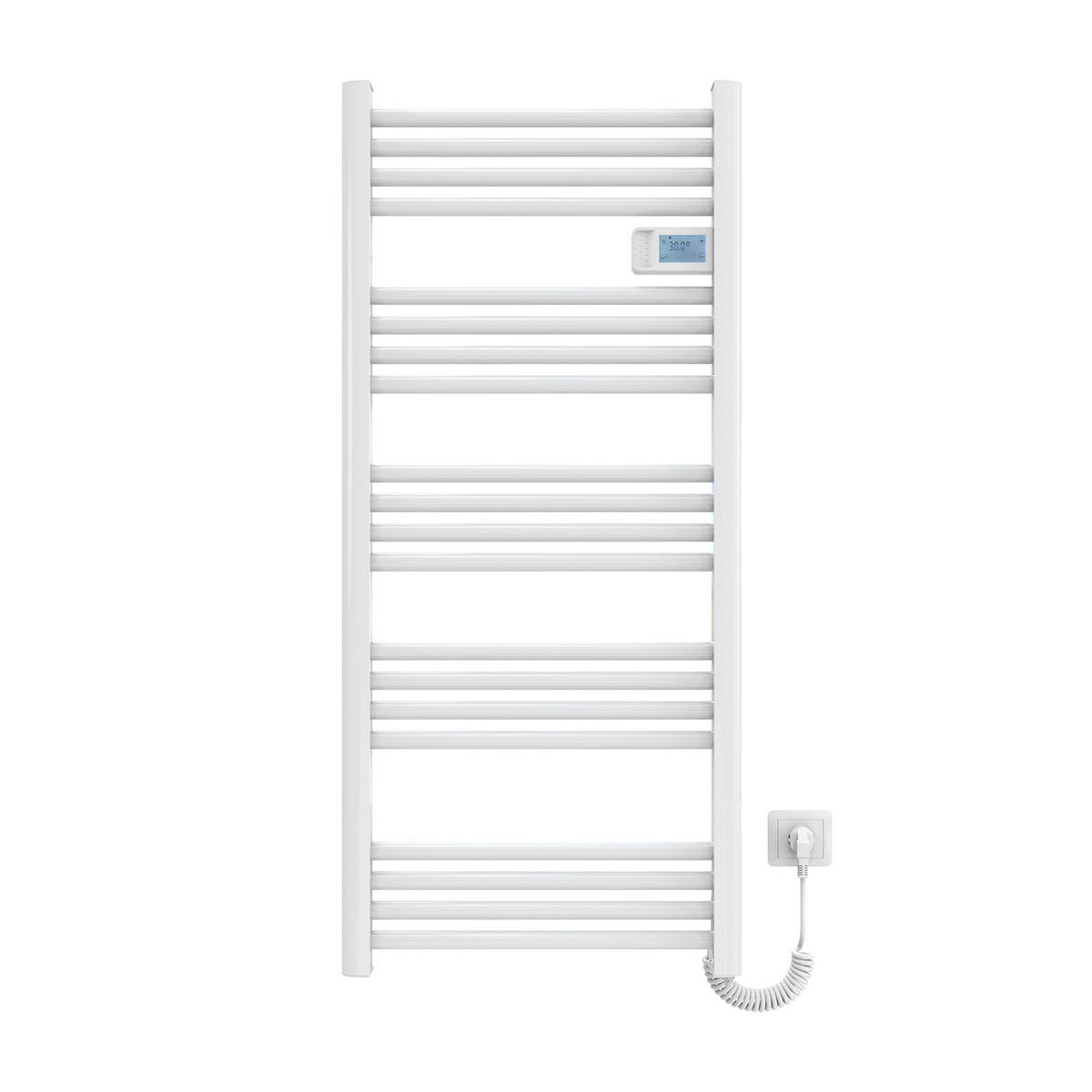 HEIZKÖRPER Elektrischer Handtuchhalter Weiß 120/54/4,3 cm - Weiß, Metall (54/120/4.3cm) - EMKE