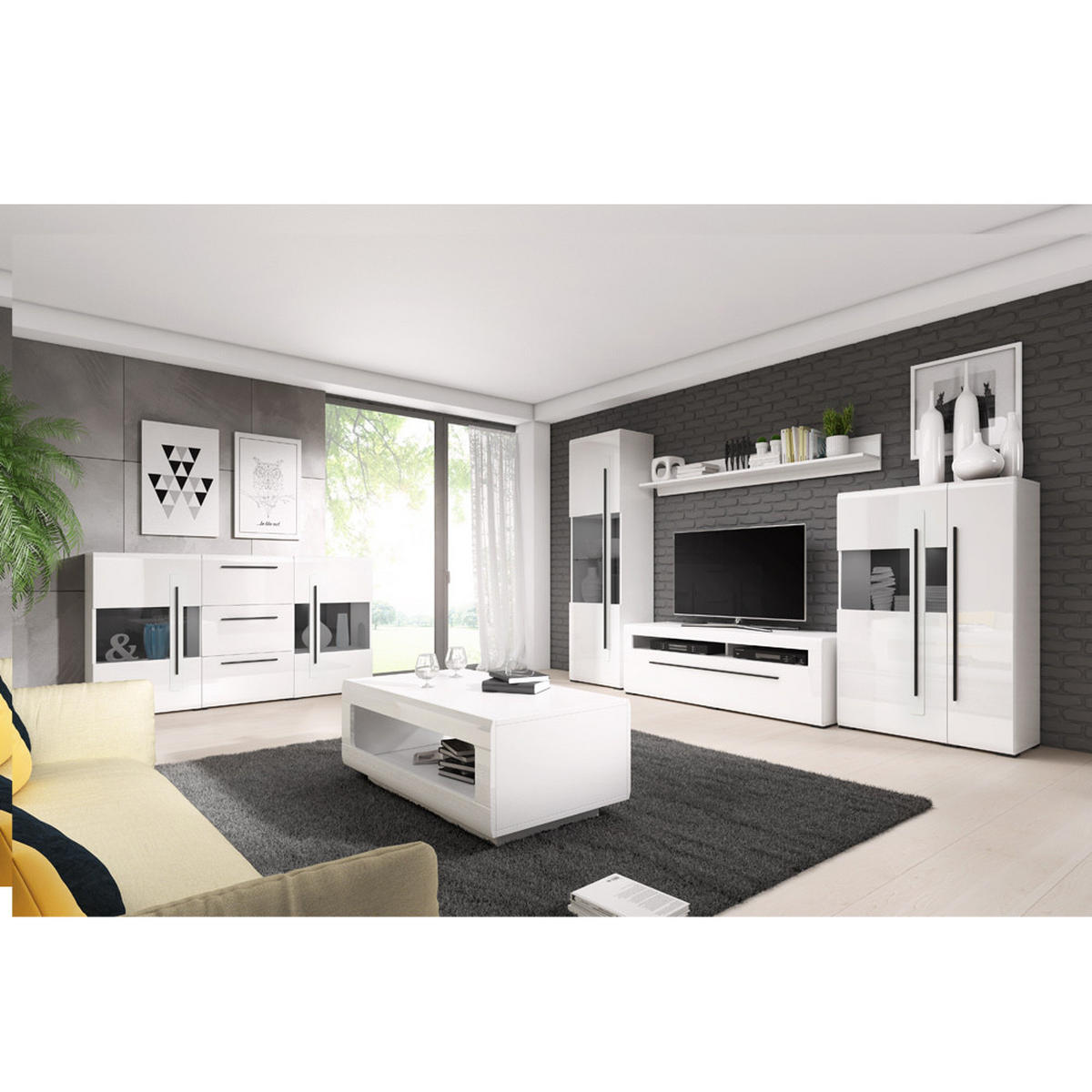 HIGHBOARD Turda-83 - Weiß, Holzwerkstoff (90/136/39cm) - Lomado