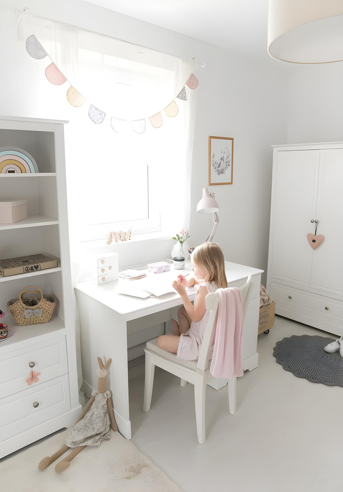 KINDERKLEIDERSCHRANK Marylou, 2-türig – ideal für das Kinderzimmer Weiß - Weiß, Holzwerkstoff (103/175/52cm) - RAUMHIRSCH FURNITURE